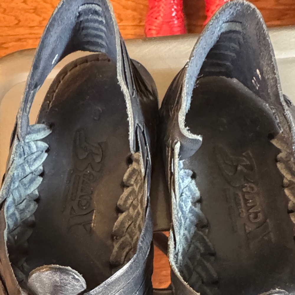 Brand X Black Leather Huaraches Sandals - Picture 7 of 9